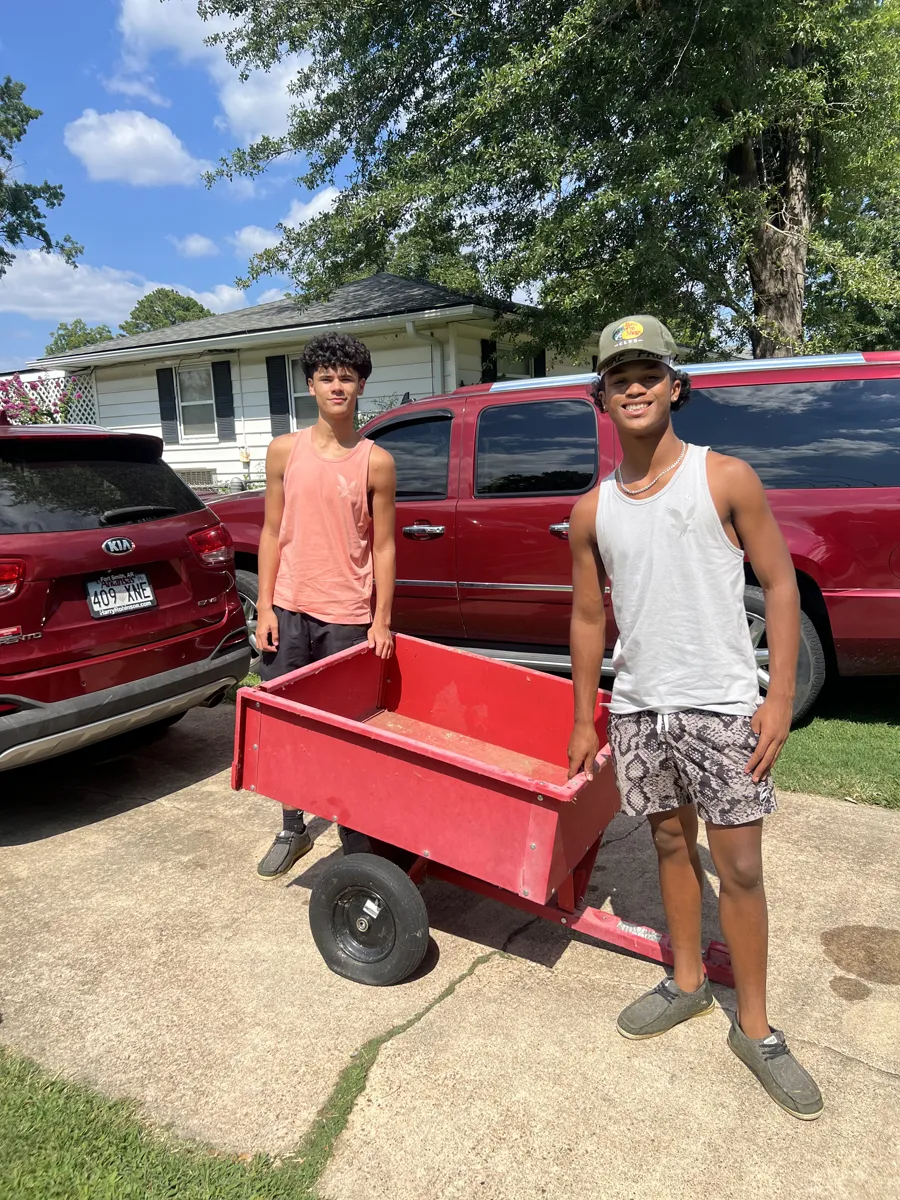 Bryson (left) and Tyler (right), owners of T&B Landscaping and Design